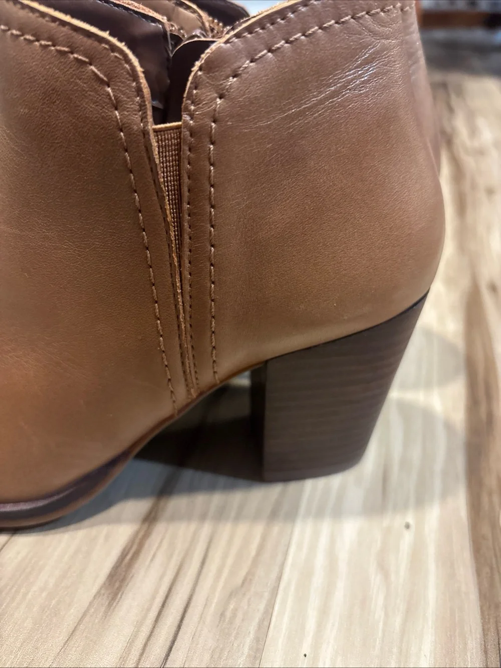 Alex Marie Women’s Heeled Booties Size 6 Beige Leather Upper